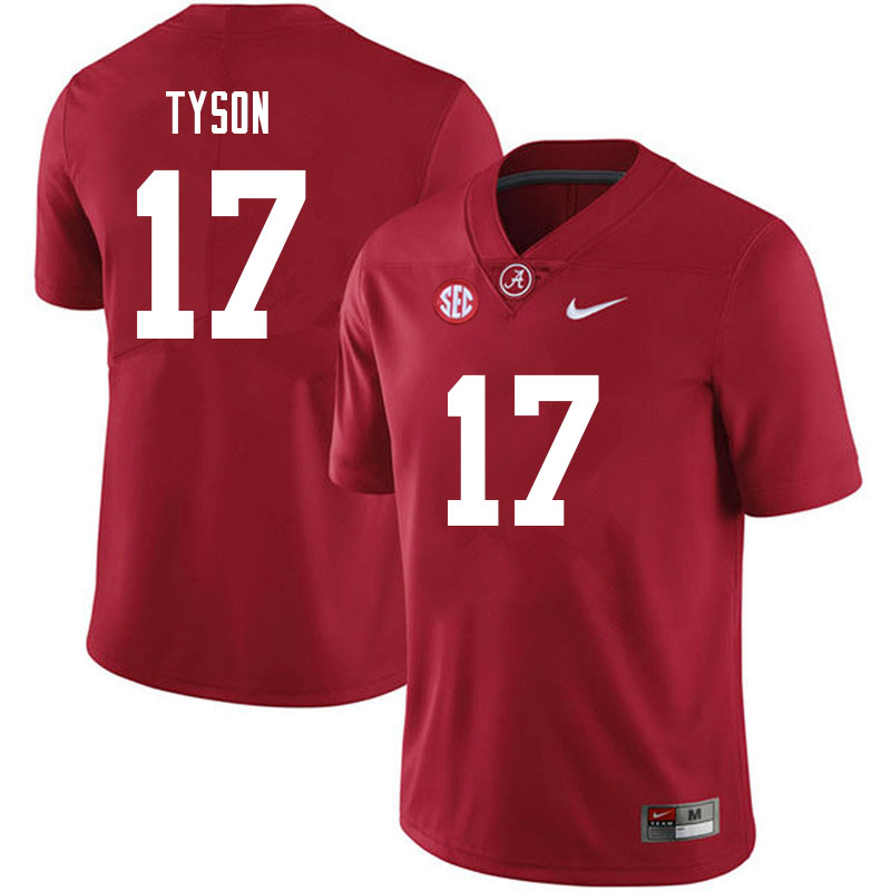 Men #17 Paul Tyson Alabama Crimson Tide College Football Jerseys Sale-Black